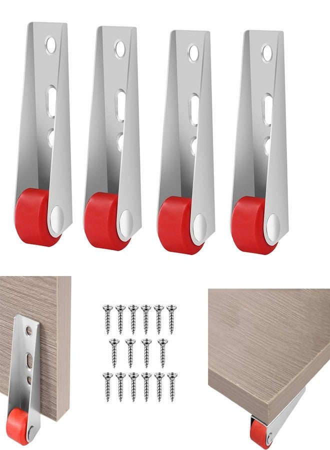 Serplex® Rigid Caster for Heavy Door - Durable Metal Fixed Caster with Silent Screw Design, Robust 2.68 Inch Heavy-Duty Caster Wheels Compatible with Various Installations, Pack of 4 - Image 1